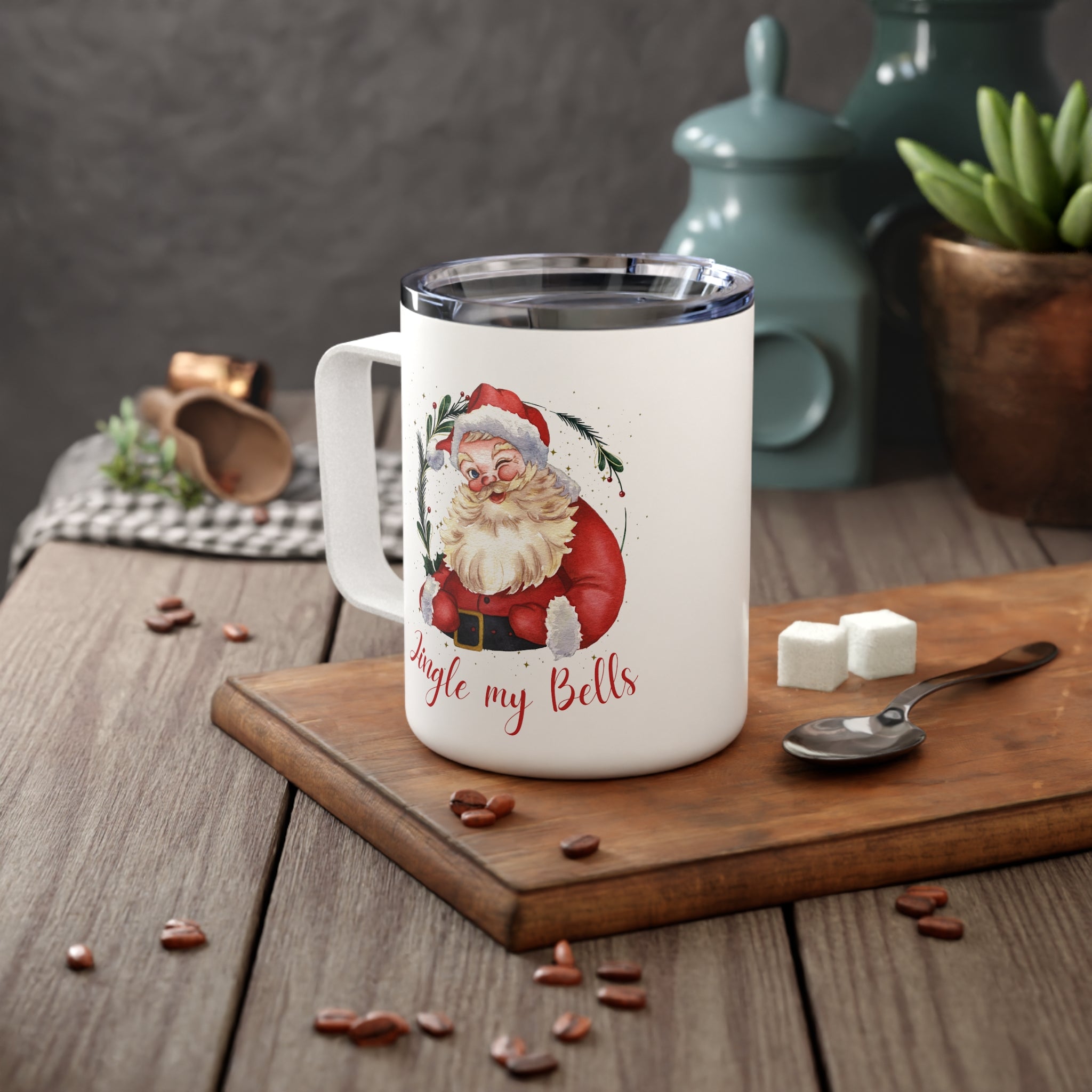 Santa Insulated Mug - MrsClutterWorth