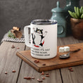 Load image into Gallery viewer, Scaredy Cat Insulated Coffee Mug, 10oz - MrsClutterWorth
