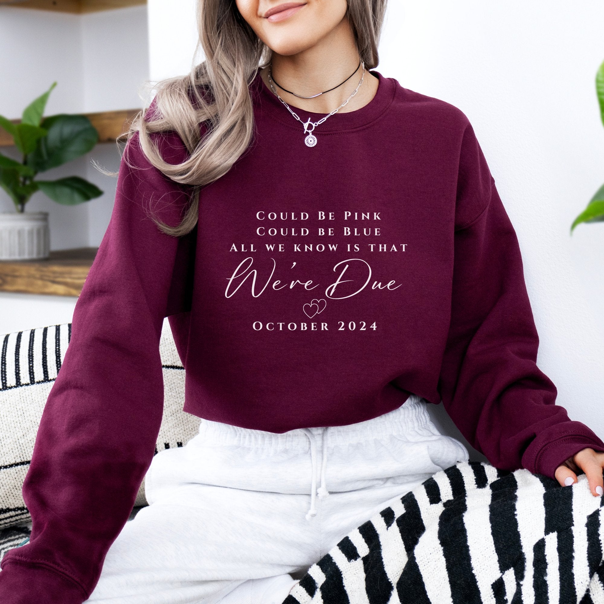 Bundle of Joy Pregnancy Reveal Unisex Crewneck Sweatshirt - MrsClutterWorth