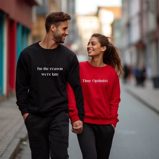 Fashionably Late: Unisex Crewneck Sweatshirt - MrsClutterWorth